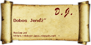 Dobos Jenő névjegykártya