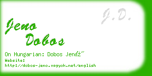 jeno dobos business card